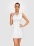 33"  Quarter-zip Sleeveless Dress with Shorts and Pockets