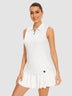 Basic Quarter-zip Sleeveless Polo Shirt