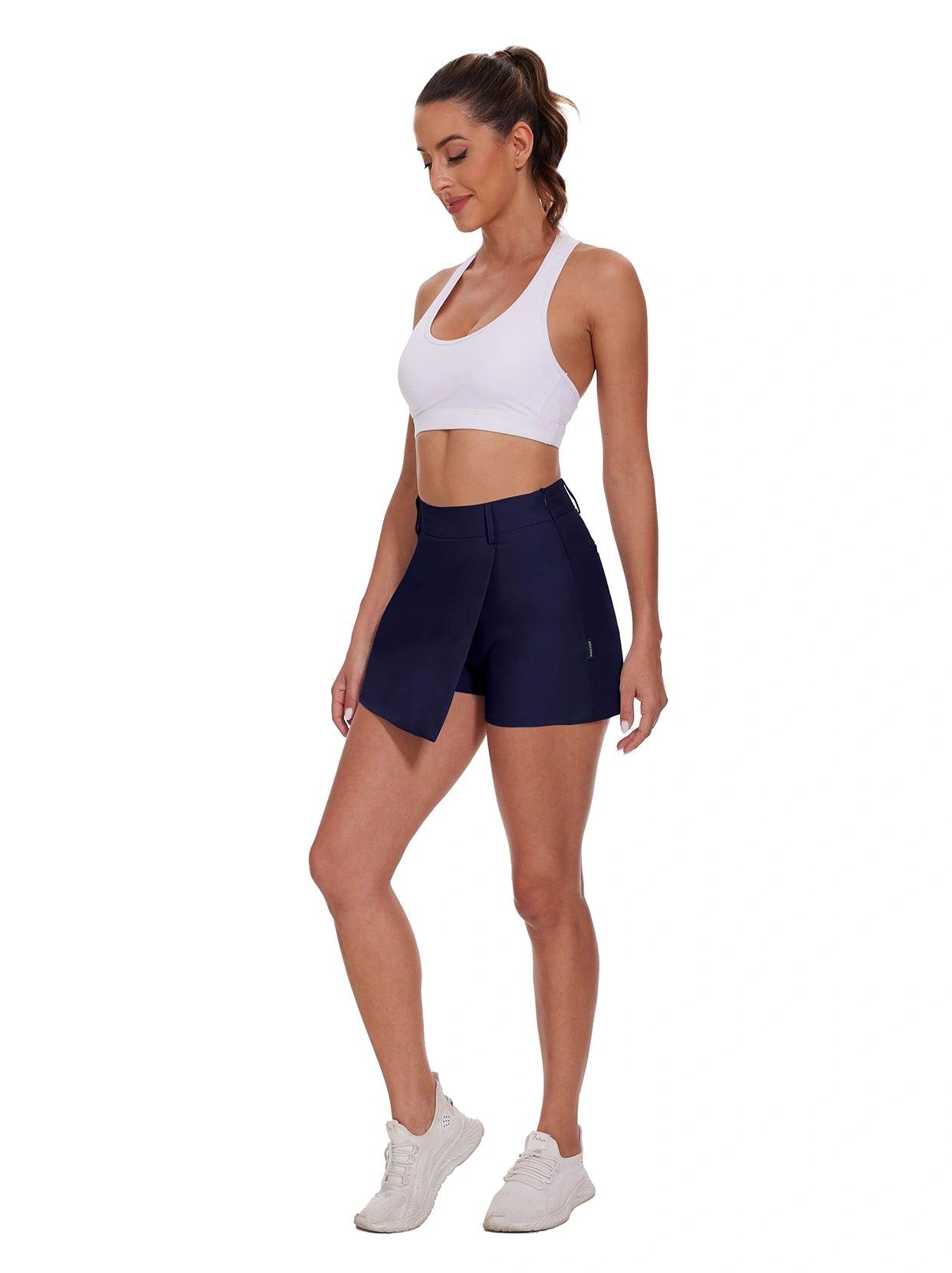 Dark Blue  High Waist Golf Skort with Pockets