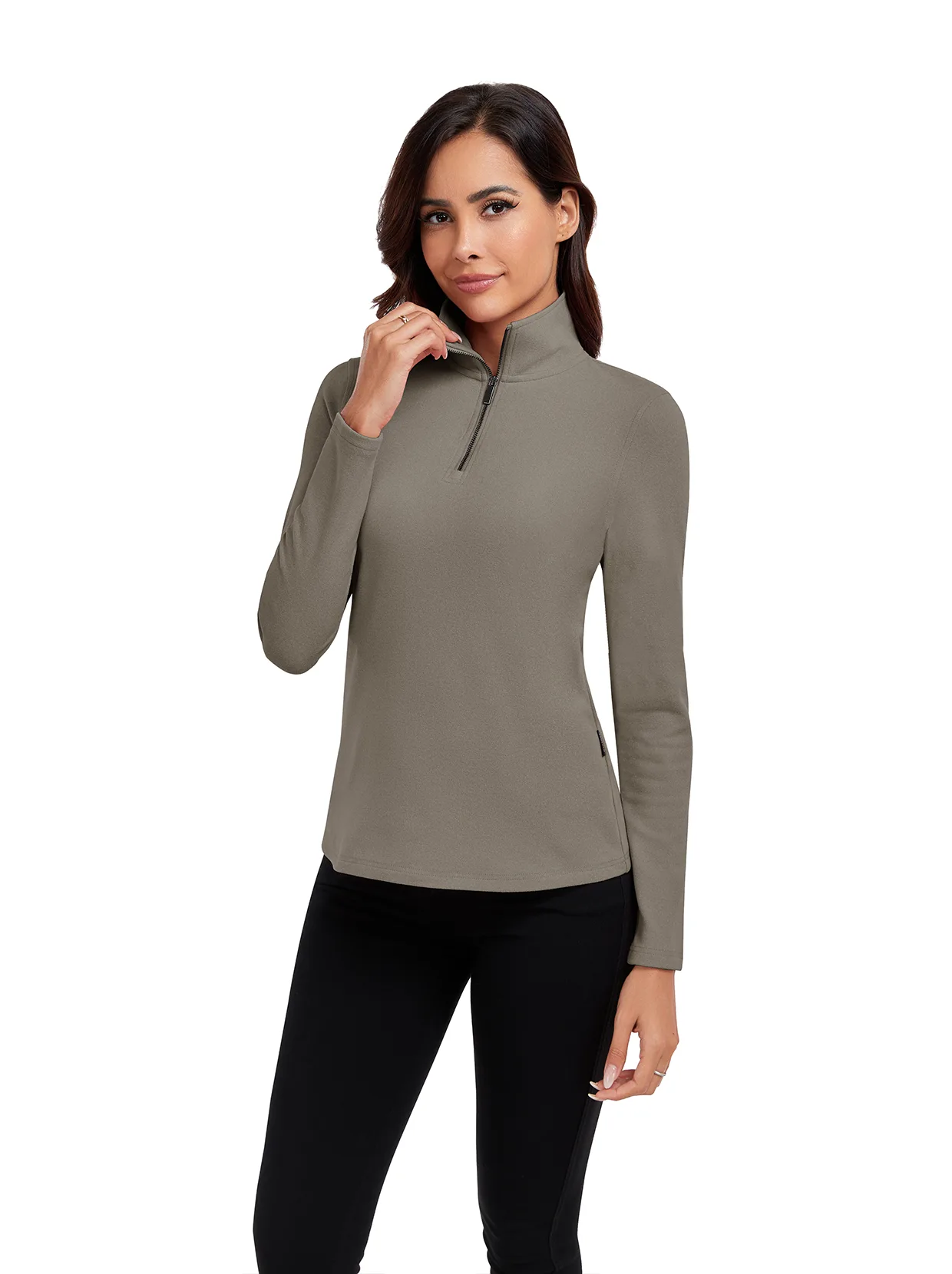 SOcomfi™ Quarter-zip Long-sleeve Tops for Women