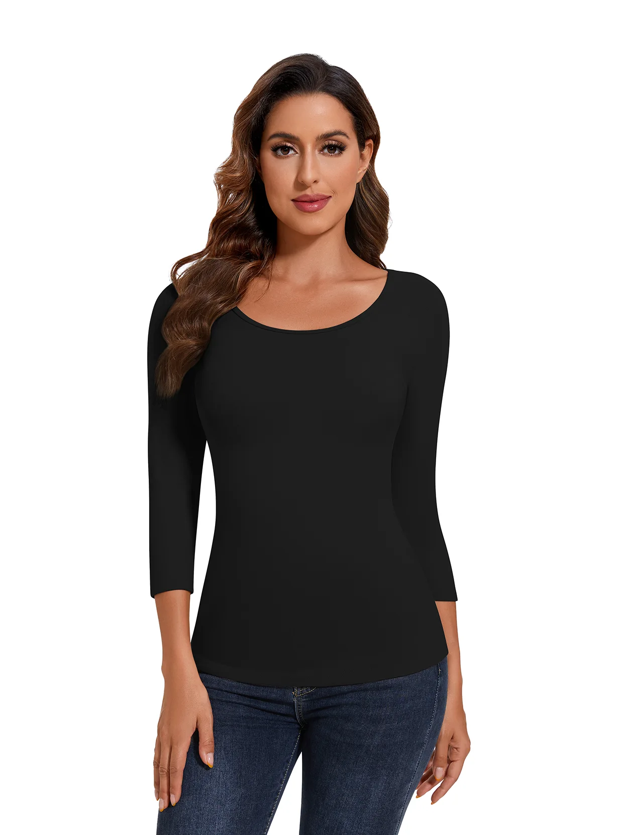 SOcomfi™ Crew-Neck 3/4 Sleeve Thermal Underwear for Women