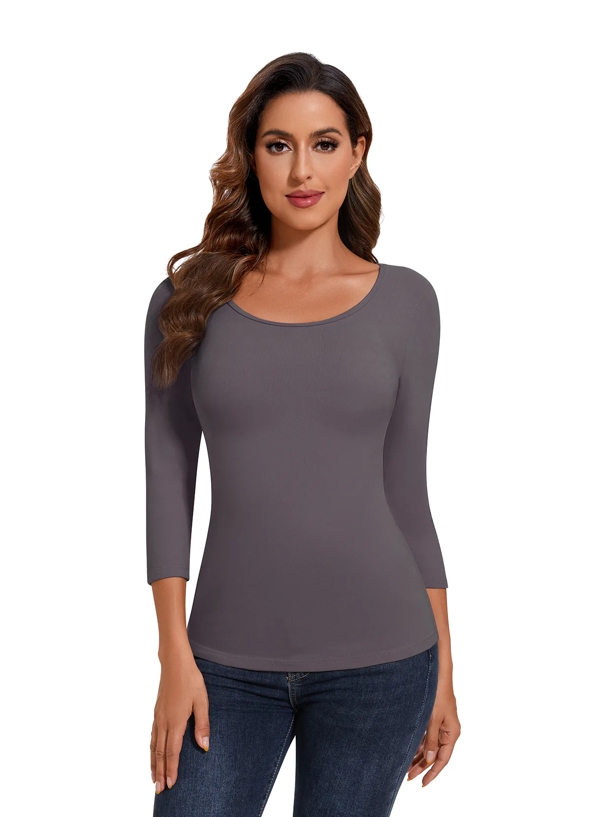 SOcomfi™ Crew-Neck 3/4 Sleeve Thermal Underwear for Women