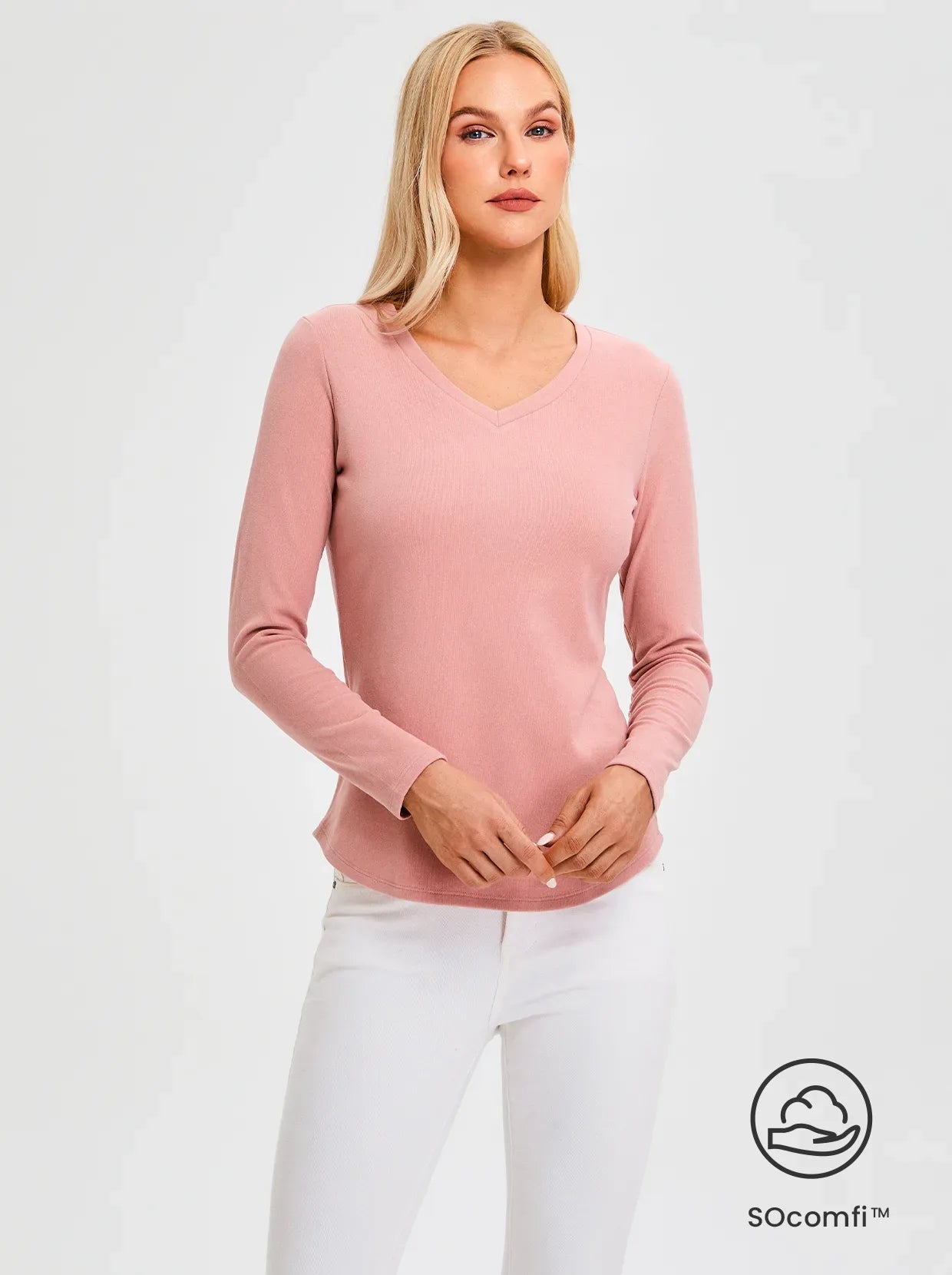 SOcomfi™ V-neck Thermal  long-sleeve Tops for Women