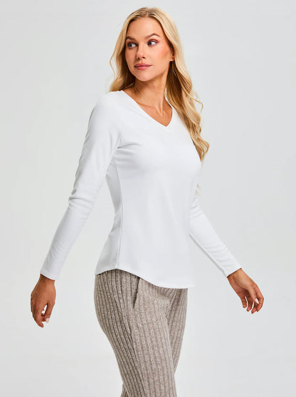 SOcomfi™ V-neck Thermal  long-sleeve Tops for Women