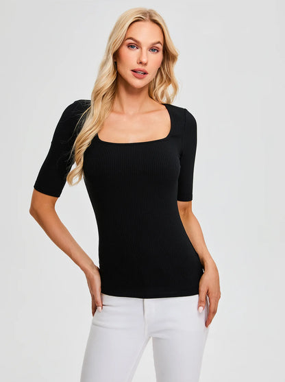 SOcomfi™ Square Collar Half-sleeve Tops for Women