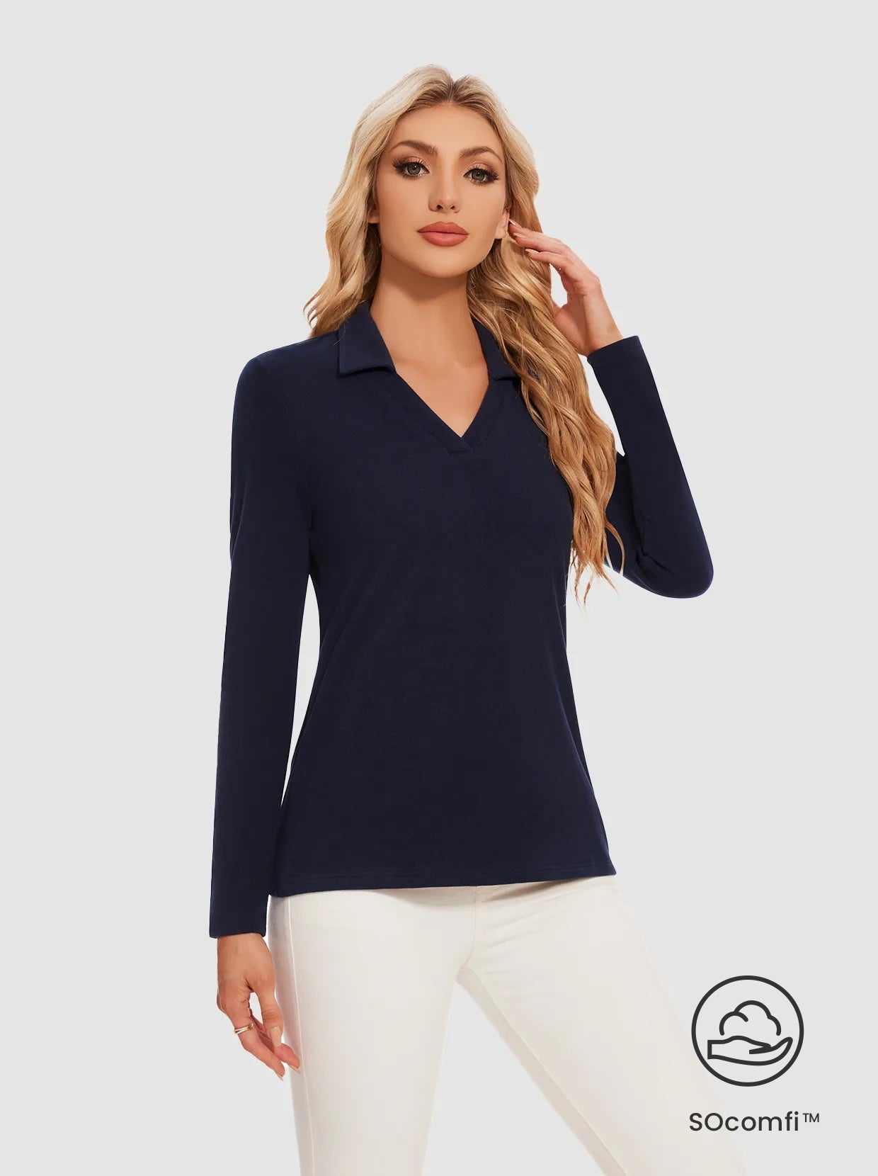 SOcomfi™ V-neck Long-sleeve Thermal Wear for Women