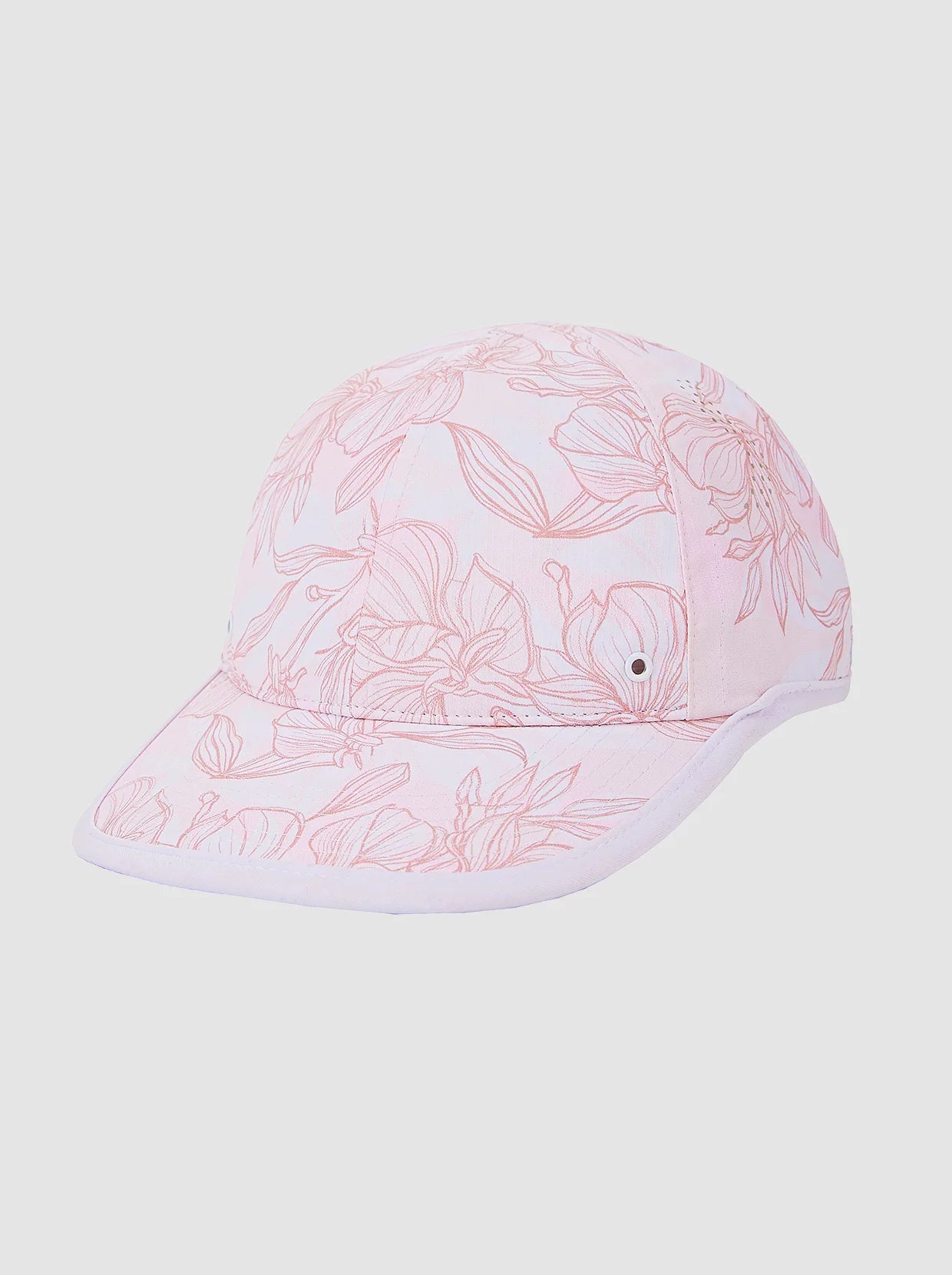 Women's Light Pink Floral Print Active Hat