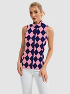 Full-zip Stand-collar Sleeveless Polo Shirts