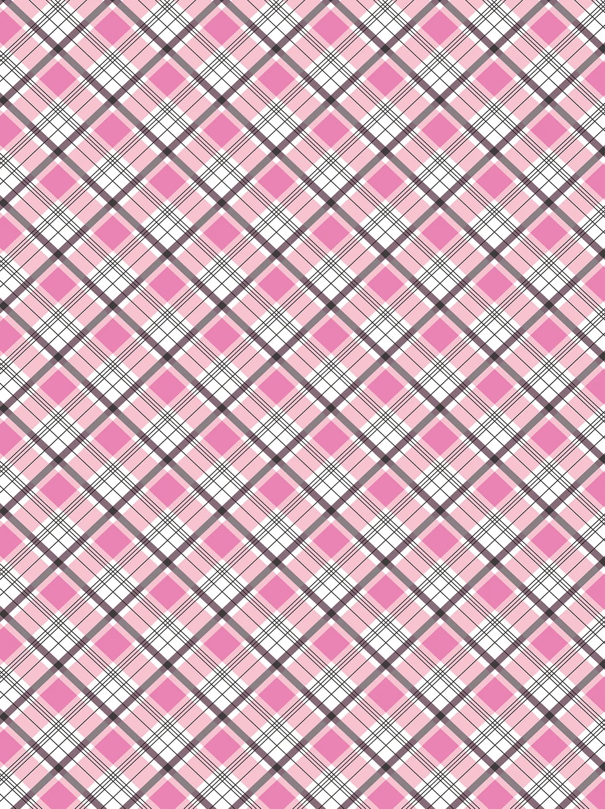 Pink Checkboard Short-sleeve Golf Shirt for Women